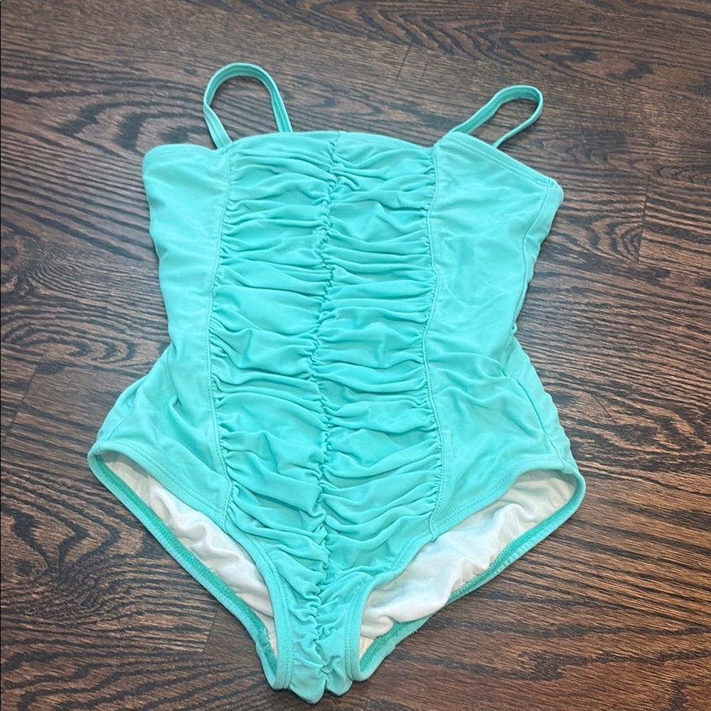 Hanna Andersson Turquoise Kids Swim One Piece